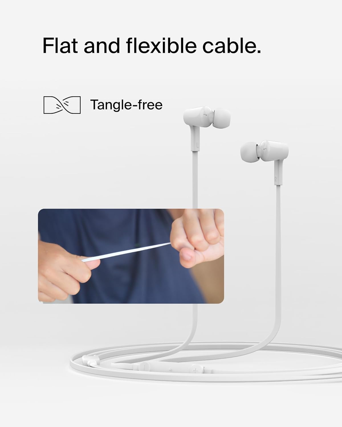 Belkin Wired Earbuds with USB-C Connector - White