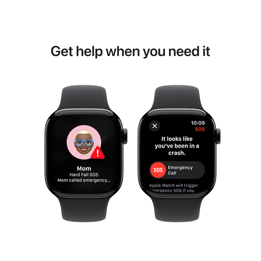 Apple Watch Series 10 42mm Jet Black Aluminium Case with Black Sport Band