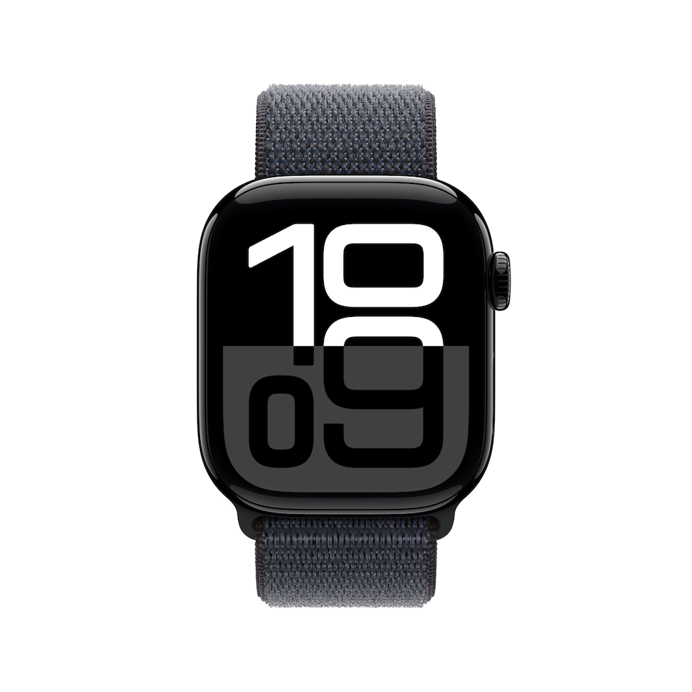Apple Watch Series 10 42mm Jet Black Aluminium Case with Ink Sport Loop