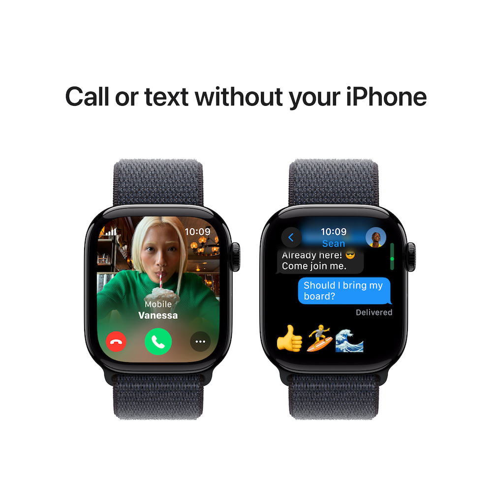Apple Watch Series 10 42mm Jet Black Aluminium Case with Ink Sport Loop