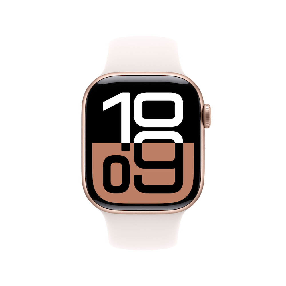 Apple Watch Series 10 42mm Rose Gold Aluminium Case with Light Blush Sport Band