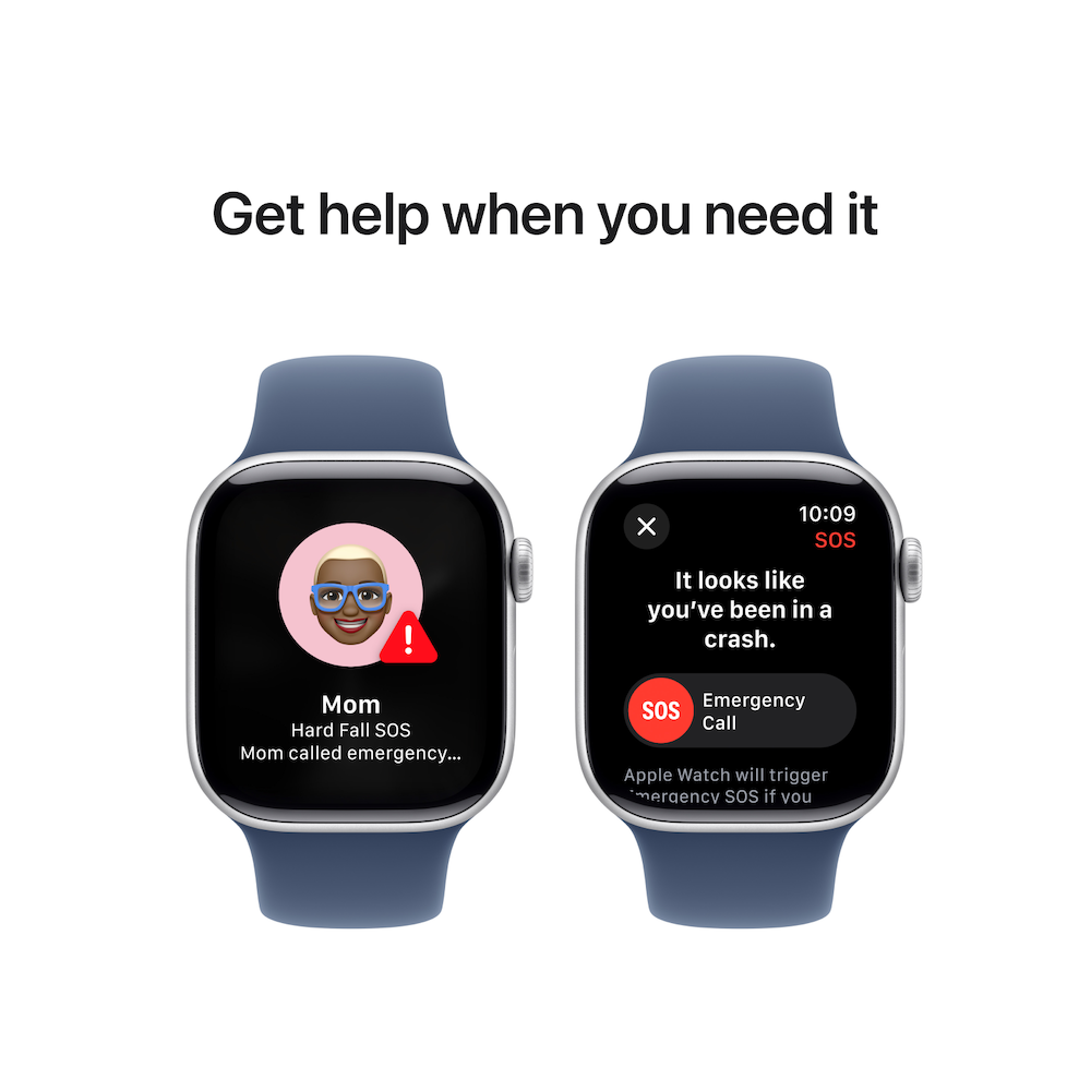 Apple Watch Series 10 42mm Silver Aluminium Case with Denim Sport Band