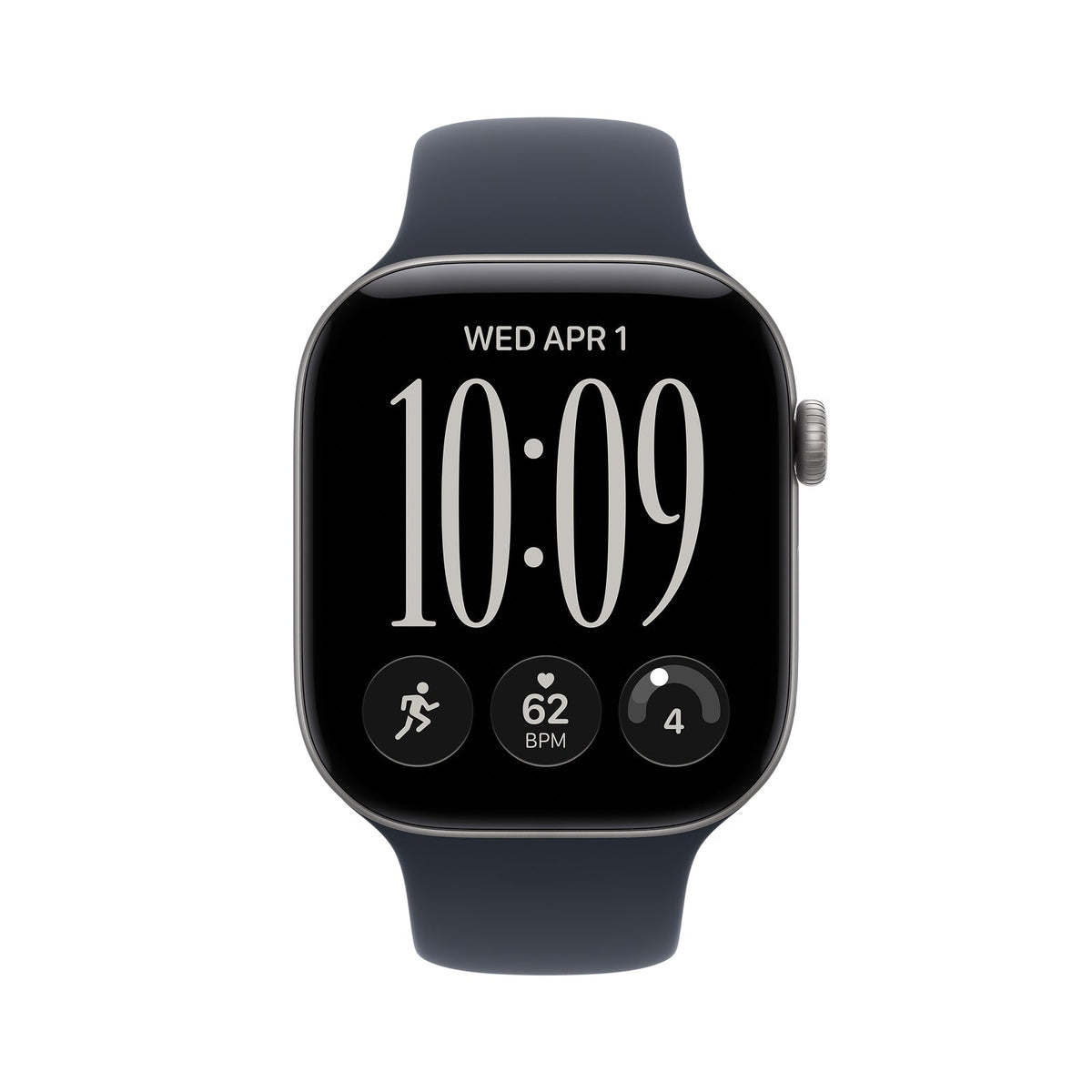 Apple Watch Series 12 GPS 42mm Space Grey Aluminium Case with Navy Blue Sport Band - M/L