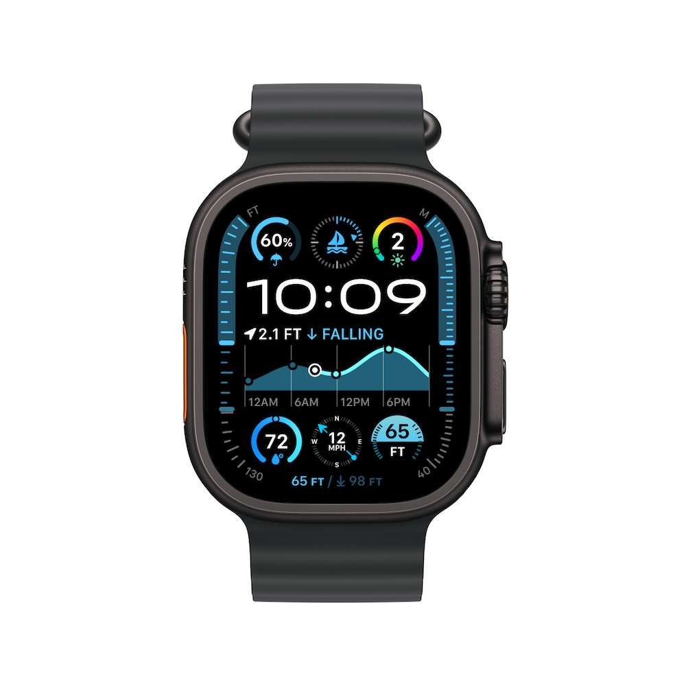 Apple Watch Ultra 2 Black Titanium Case with Black Ocean Band