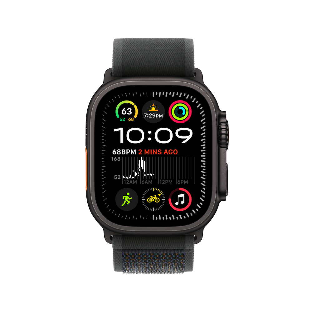 Apple Watch Ultra 2 Black Titanium Case with With Trail Loop