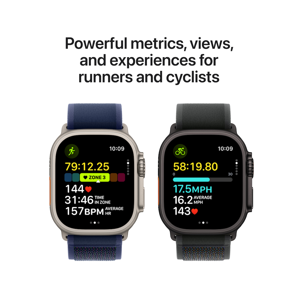 Apple Watch Ultra 2 Black Titanium Case with With Trail Loop
