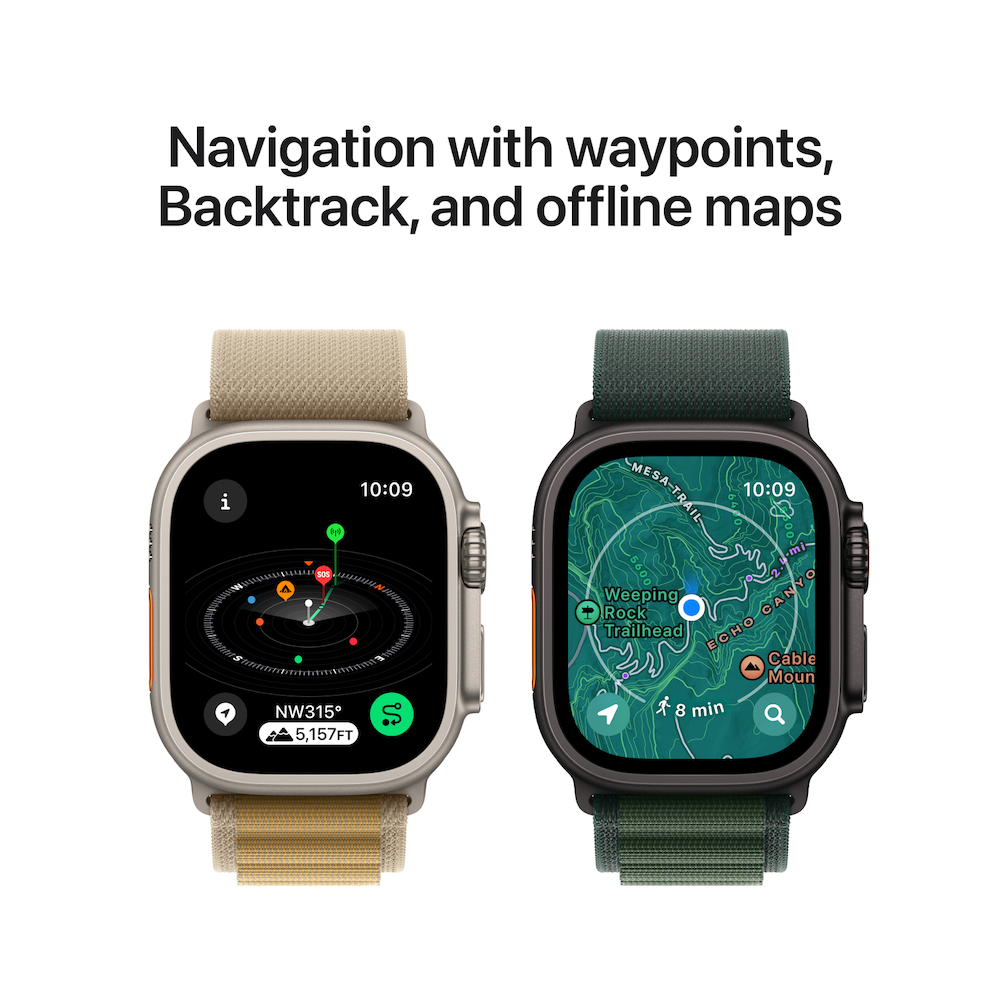 Apple Watch Ultra 2 Black Titanium Case with With Trail Loop