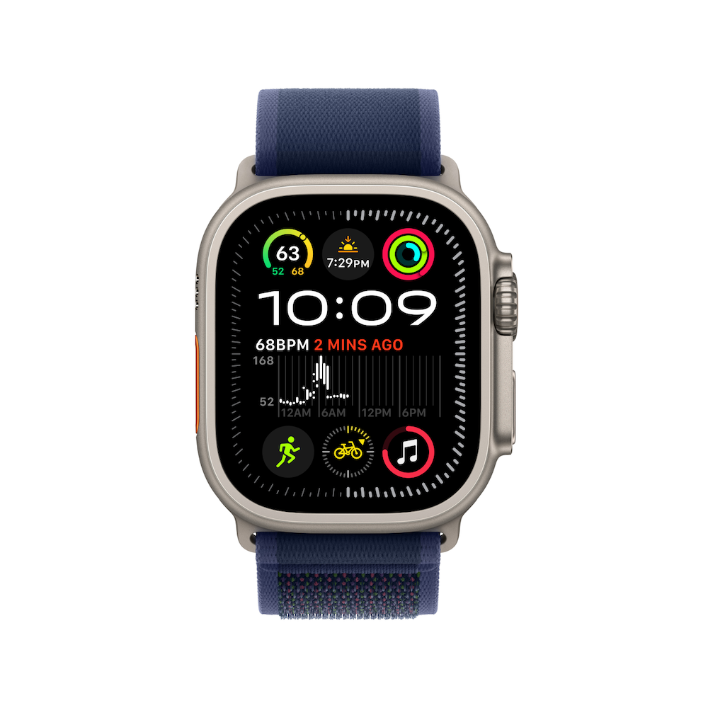 Apple Watch Ultra 2 Titanium Case with Blue Trail Loop