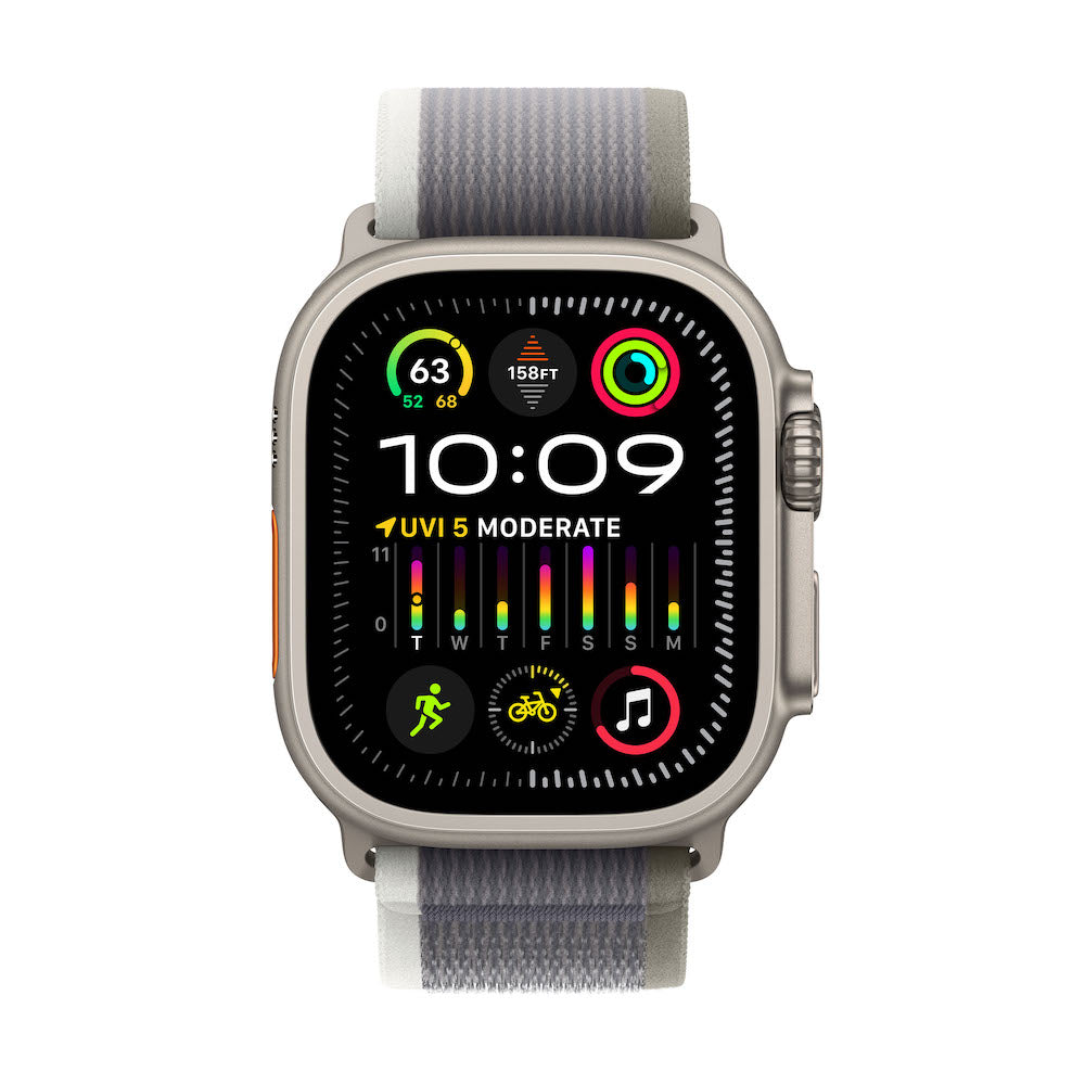 Apple Watch Ultra 2 Titanium Case with Trail Loop - Green/Grey
