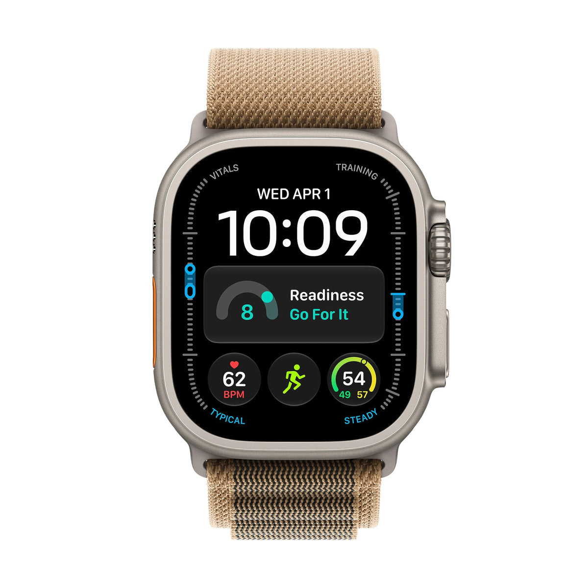 Apple Watch Ultra 4 GPS + Cellular 49mm Natural Titanium Case with Desert Alpine Loop - L