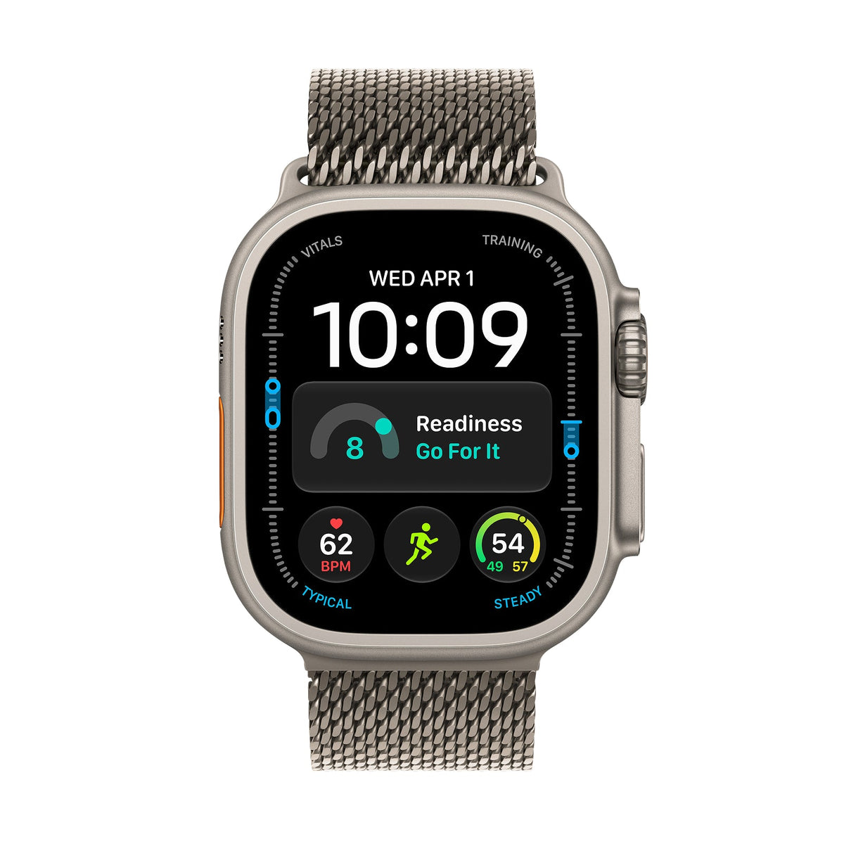 Apple Watch Ultra 4 GPS + Cellular 49mm Black Titanium Case with Black Titanium Milanese Loop - M