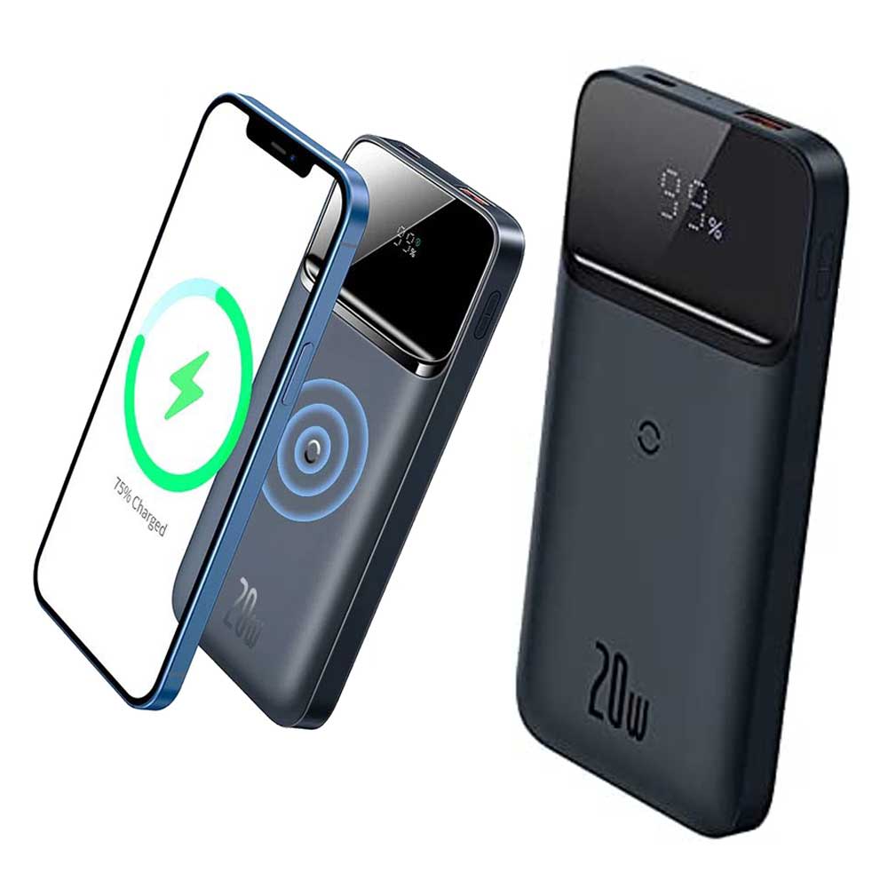 10000mAh Magnectic Wireless Fast Charging Power bank - Black