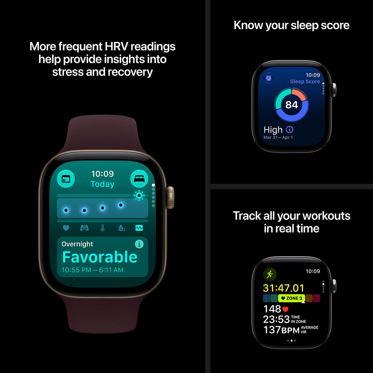 Apple Watch Series 12 GPS 46mm Light Gold Aluminium Case with Sand Sport Band - M/L