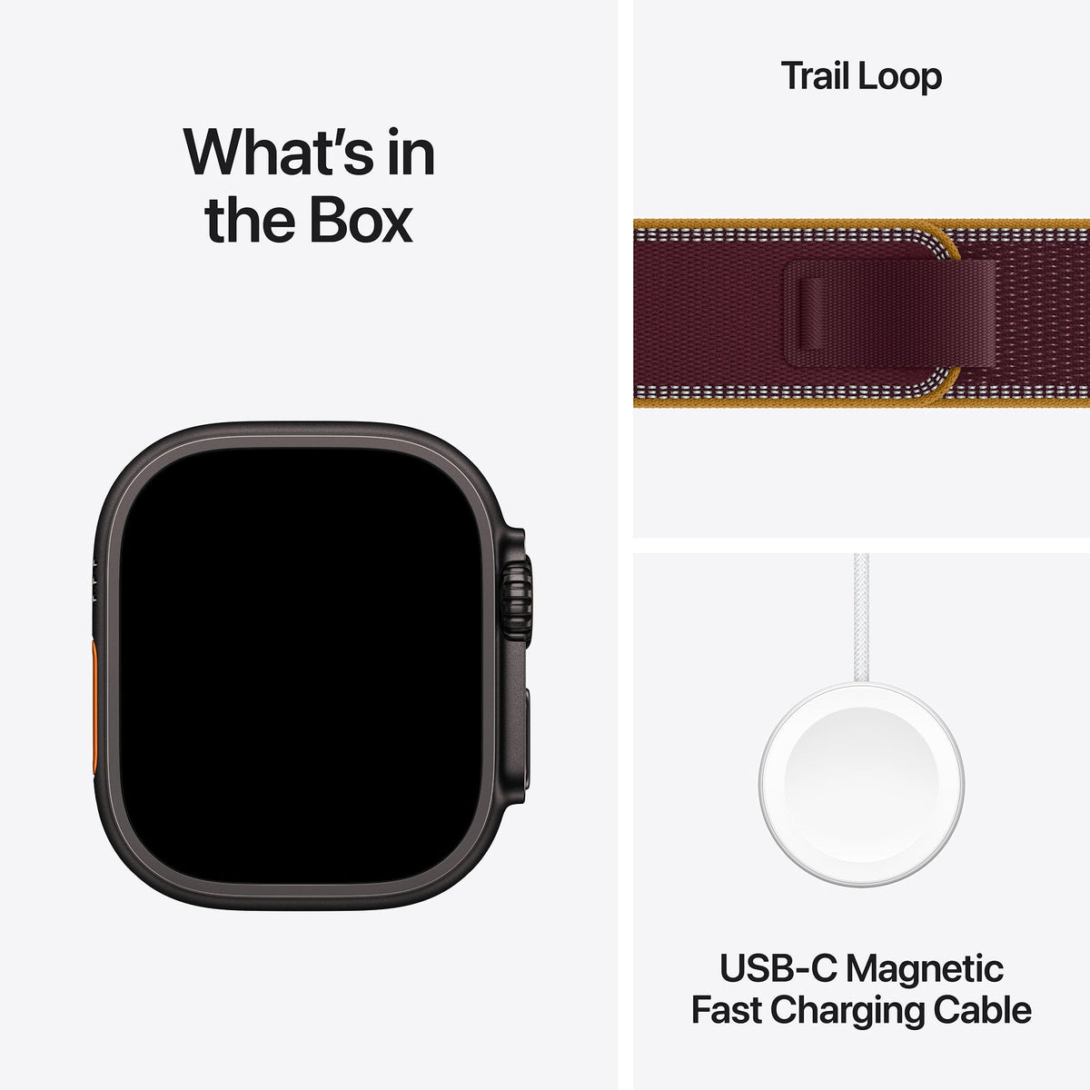 Apple Watch Ultra 4 GPS + Cellular 49mm Black Titanium Case with Burgundy Alpine Loop - S