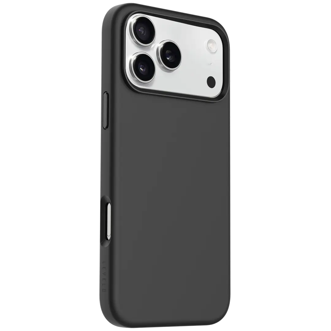 Levelo Iris Magsafe Liquid Silicone Case for 17 Pro Max Black