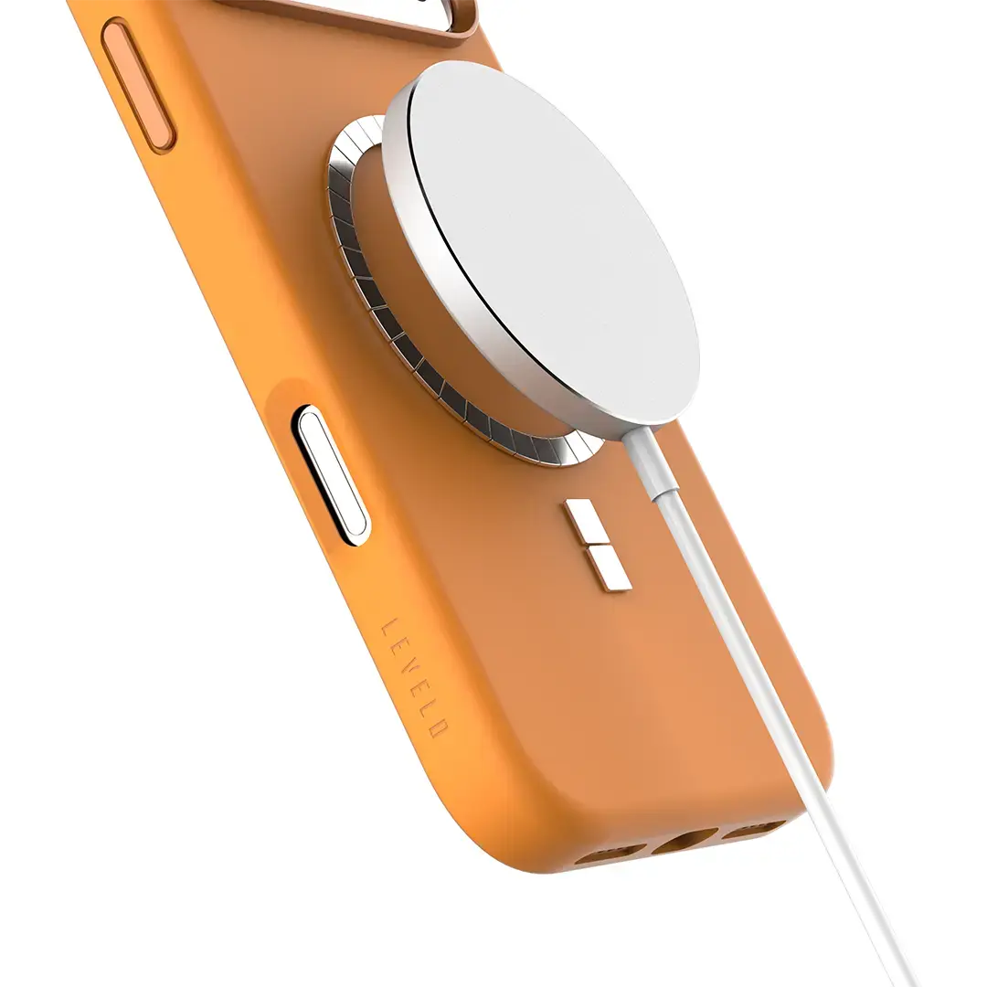 Levelo Iris Magsafe Liquid Silicone Case for 17 Pro Max Orange