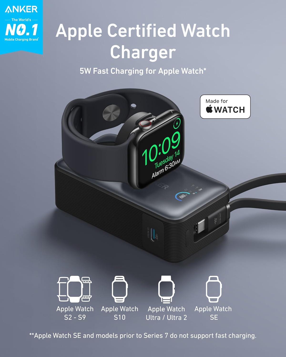 Anker MagGo Power Bank 10K, 35W, 5000 mAh