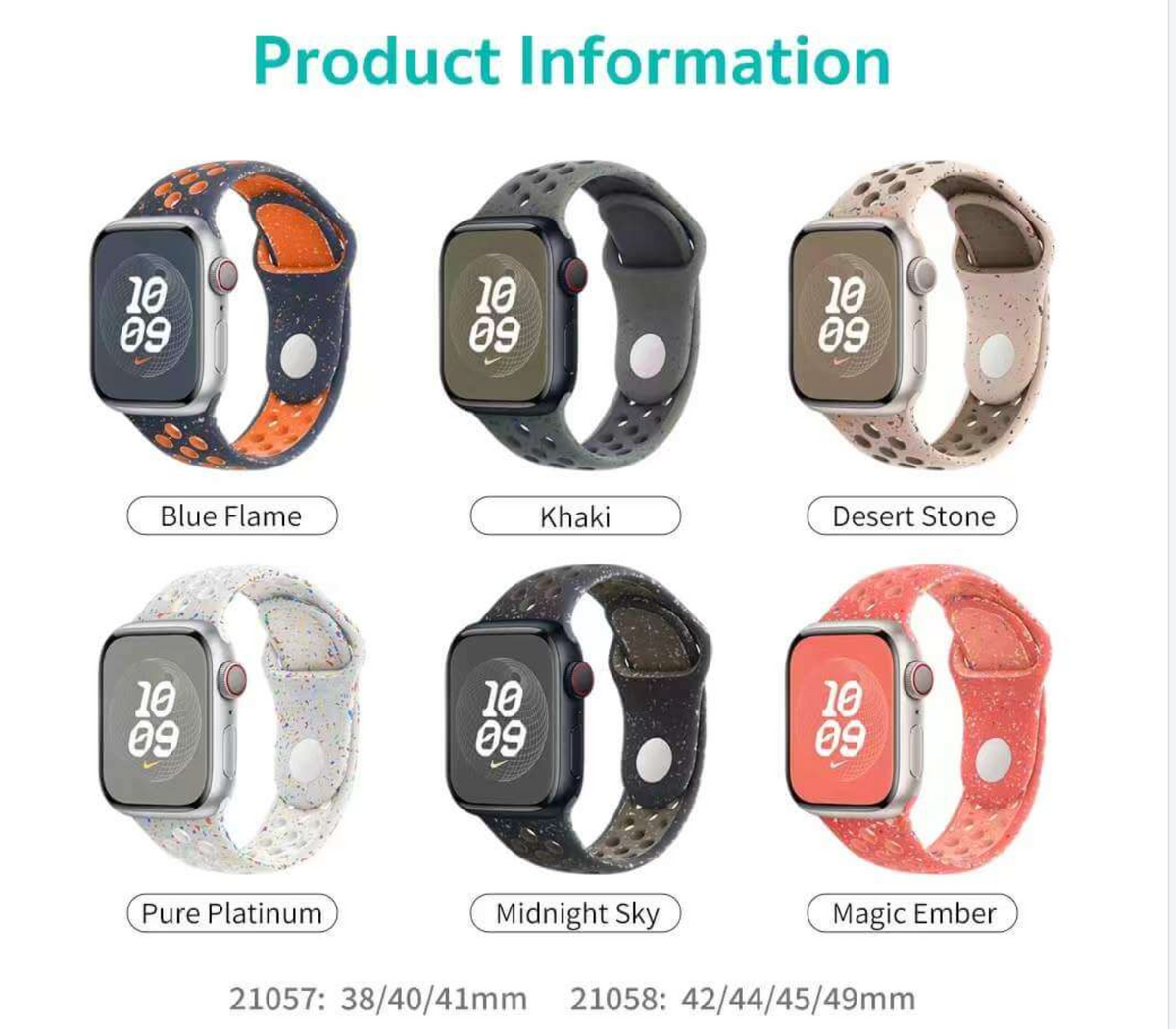 Coteci Magic Ember Liquid Silicone Sport Watch Band 38/40/41mm