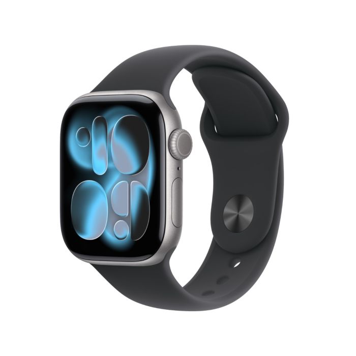 Apple Watch Series 11 42MM Space Grey Aluminium Case with Black Sport Band
