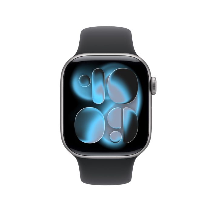 Apple Watch Series 11 42MM Space Grey Aluminium Case with Black Sport Band