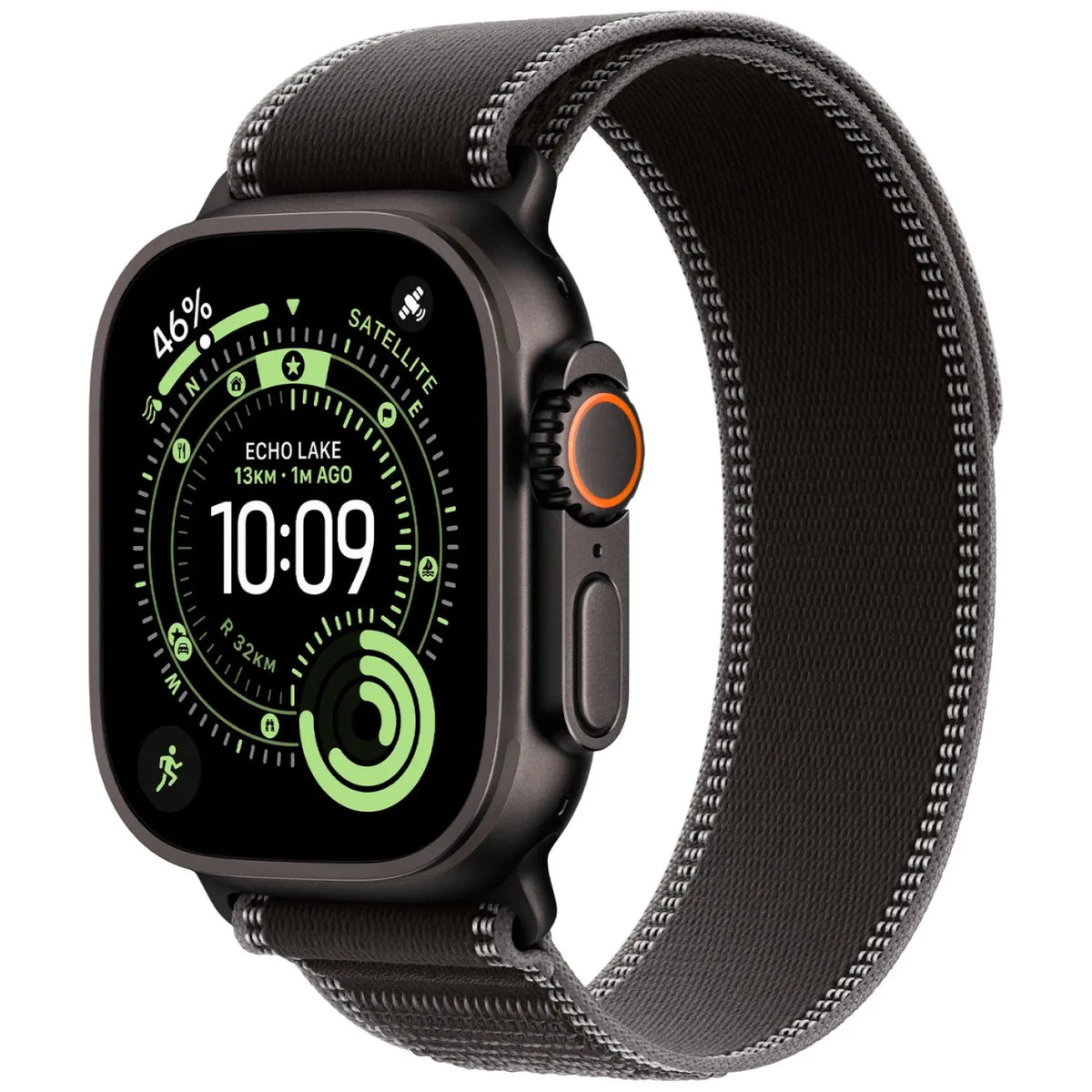 Apple Watch Ultra 3 Black Titanium with Black Charcola Trail Loop