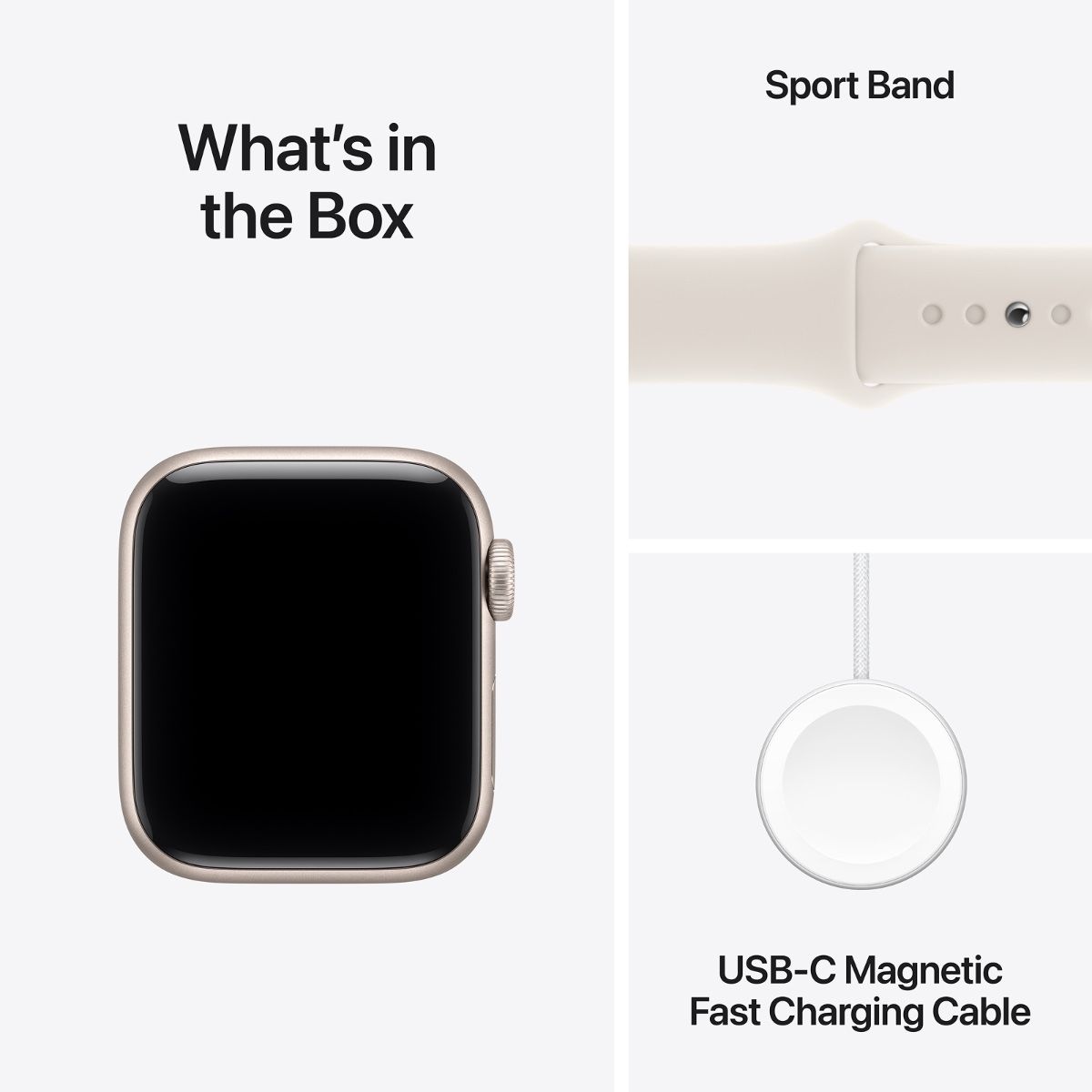 Apple Watch SE 3 40MM Starlight Aluminium Case with Starlight Sport Band