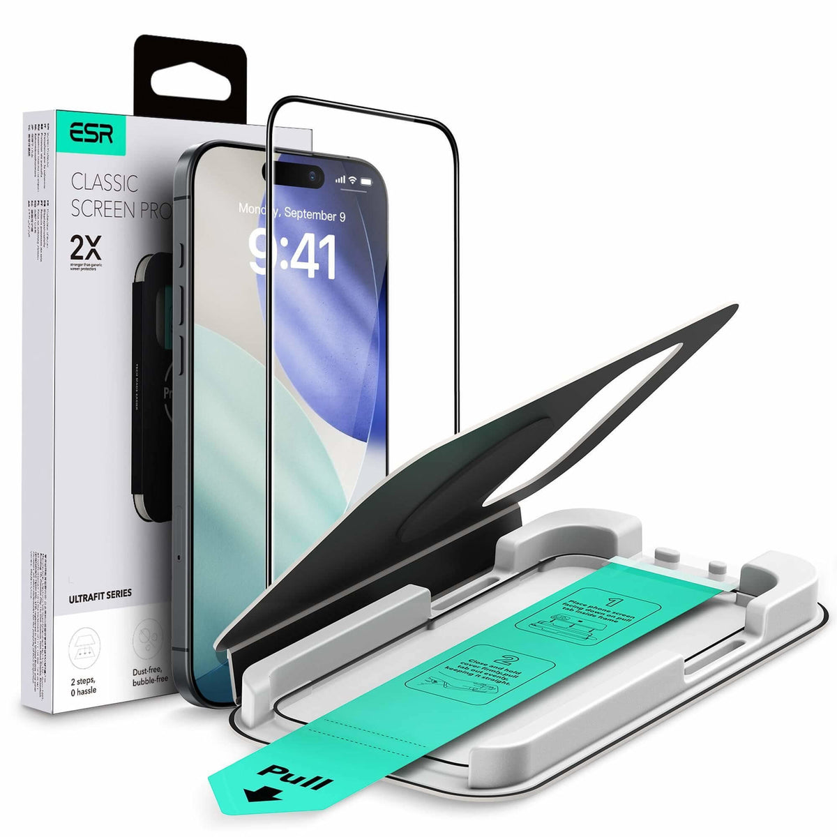 ESR Tempered-Glass Screen Protector | UltraFit Tray