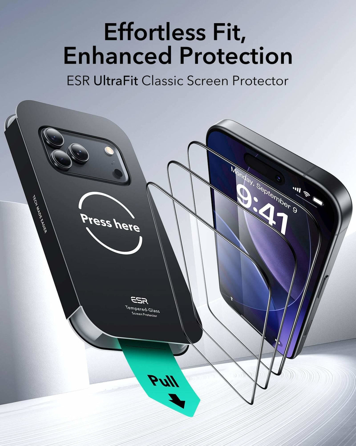 ESR Tempered-Glass Screen Protector | UltraFit Tray