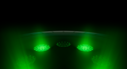 Back of Apple Watch Ultra 4, titanium case, black colour, multiple round sensors with glowing green LED lights