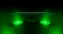 Back of Apple Watch Ultra 4, titanium case, black colour, multiple round sensors with glowing green LED lights
