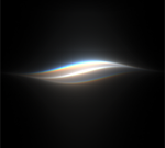 A multi-coloured wave of light