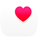 Health app icon, a pink heart in a white box
